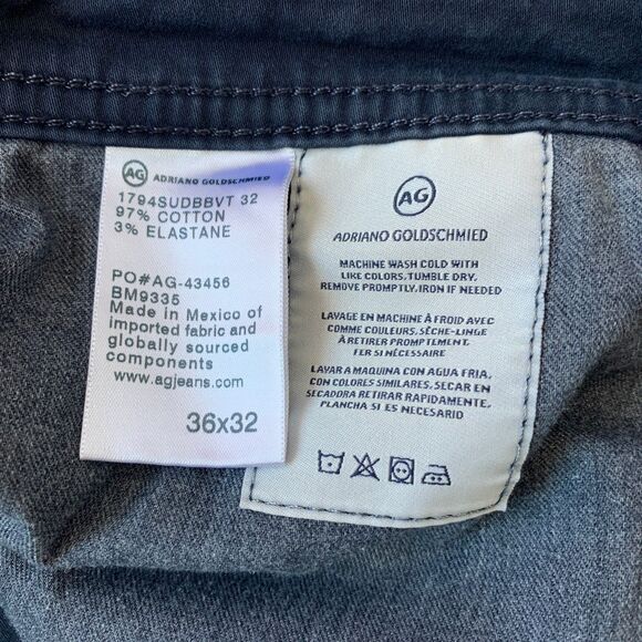 AG Adriano Goldschmied The Everett Pants Men’s 36 x 32 Slim Straight Navy-Blue - Picture 8 of 9